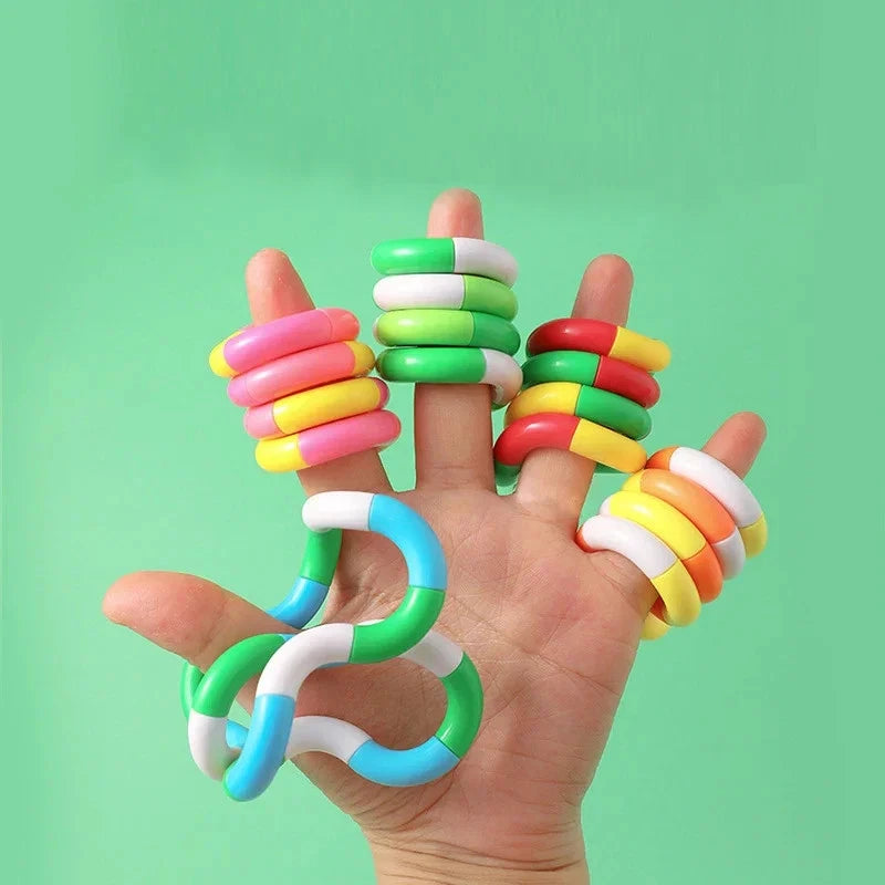 Tangle Fidget Toy Twisting Sensory Hand-Eye Coordination Toy Anxiety Relief Finger Toy for Kid Adult
