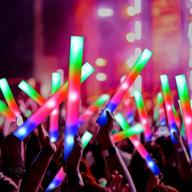102 Led Glow Foam Sticks 3 Modes of Color Changing and Flashing Glow Party Supplies Suitable for Weddings Birthdays Carnivals Concerts