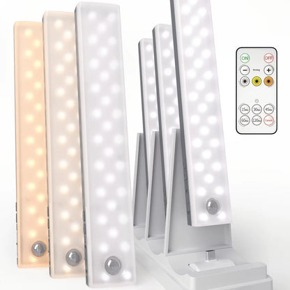 Pack Under Cabinet Lighting With Charging Station Rechargeable Motion Sensor Lights 3 Color Temps
