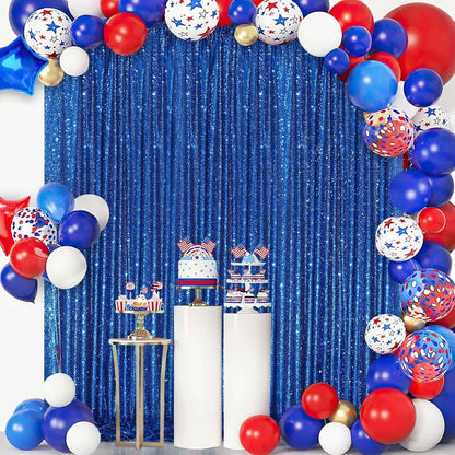 Royal Blue Sequin Backdrop 1Pcs-4ftx8ft Photo Background Curtains for Photoshoots Birthday