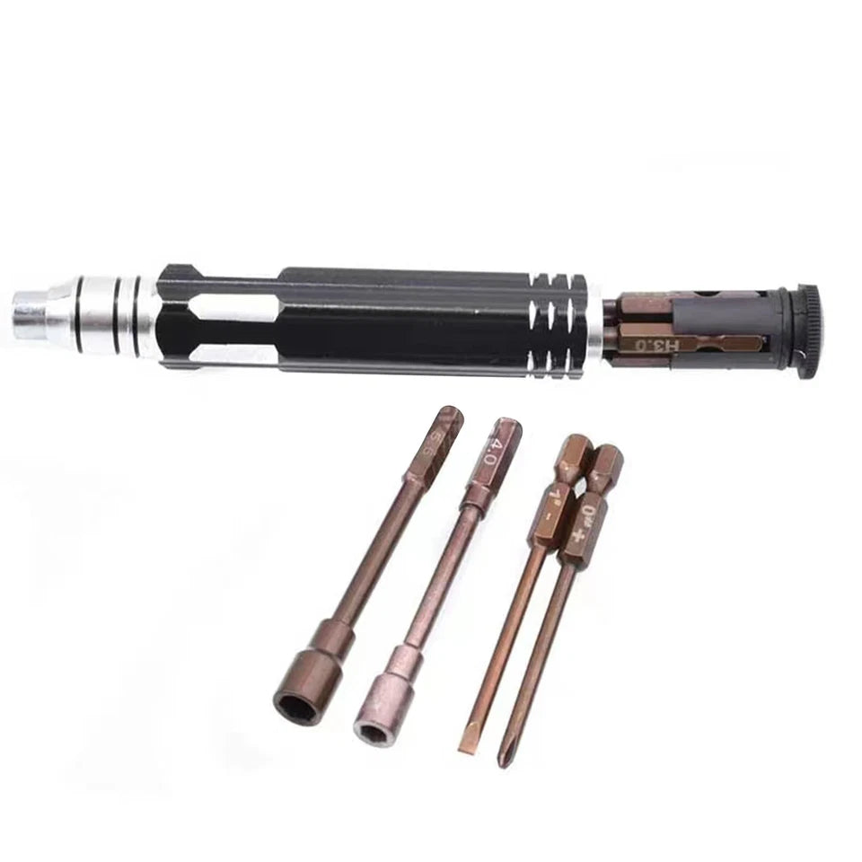 1 Set 8 In1 Metal Screwdriver Hobby Hardware Philip Flat Kit For RC Car Drone Plane Hex Philip Spanner Socket