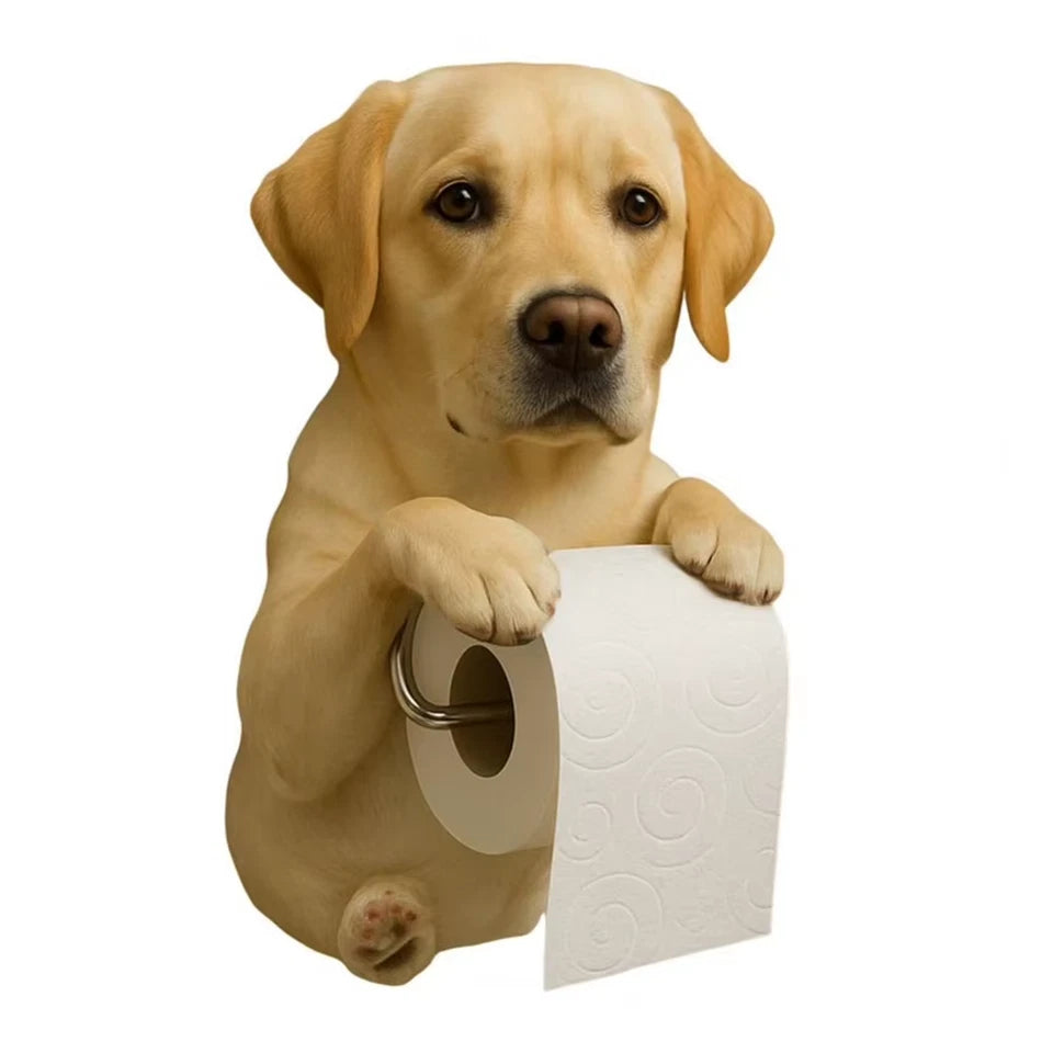 Wall Mount Toilet Paper Roll Holder 3D Printed Dog Paper Roll Holder Decorative Dog Shape Paper Stand