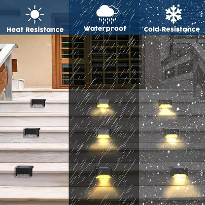 16-Pack Outdoor Solar Deck Lamp For Outdoor Stairs Steps Fences Yards Patios And Paths