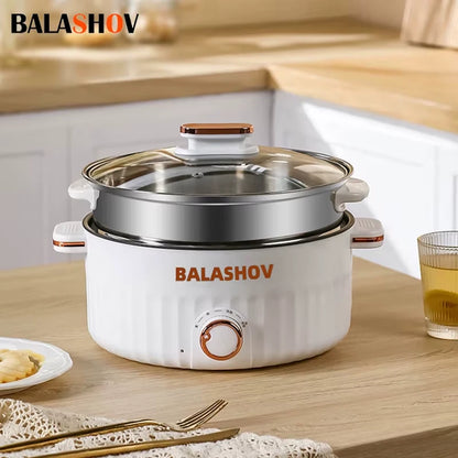3L Portable Electric Rice Cooker Multifunctional Double Layer Pan Non-stick Cookware for Kitchen