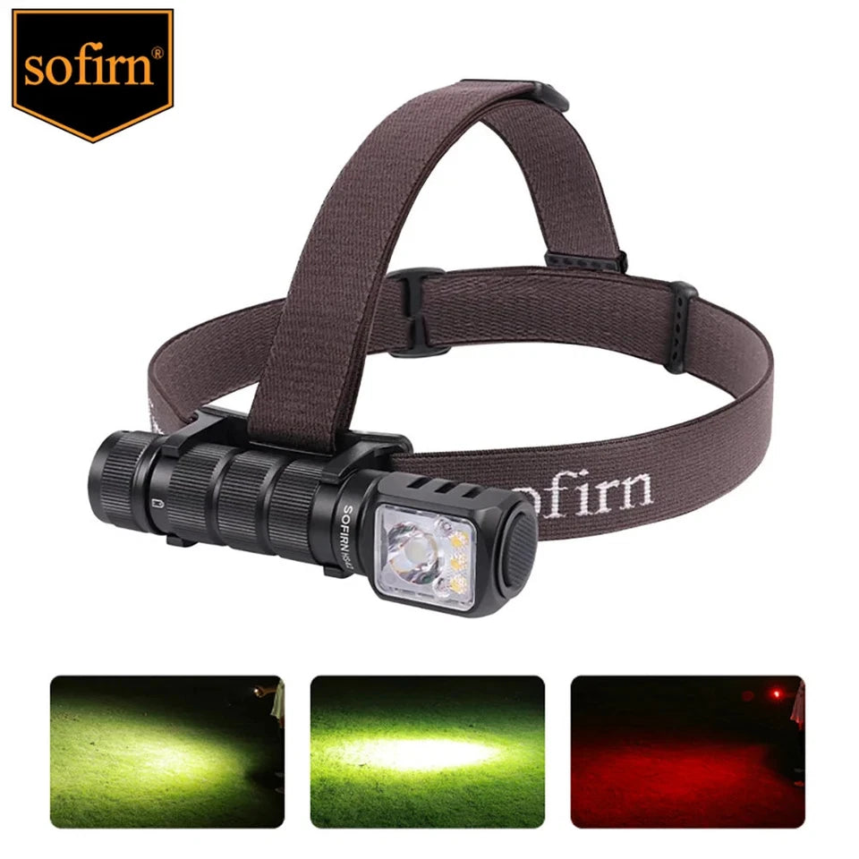 Headlamp 2100lm 18650 EDC USB C Rechargeable with Power Bank Flashlight SST40 LED Torch